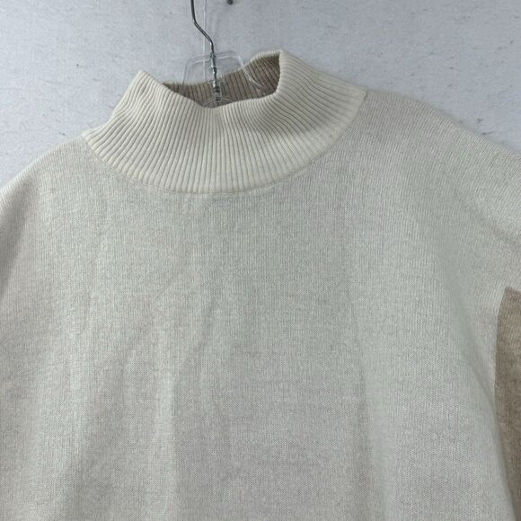 Note di Anita Sweater Wool Cashmere Blend Neutral Italian‎ Knit Womens One Size - Picture 11 of 12
